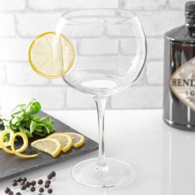 Ice & Slice Lemon Balloon Gin Glass